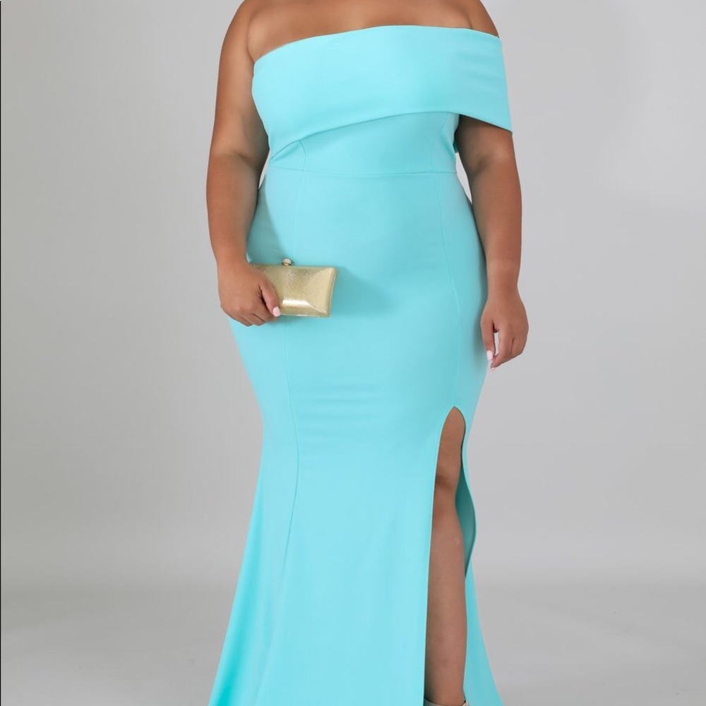 Off the shoulder Mint Dress